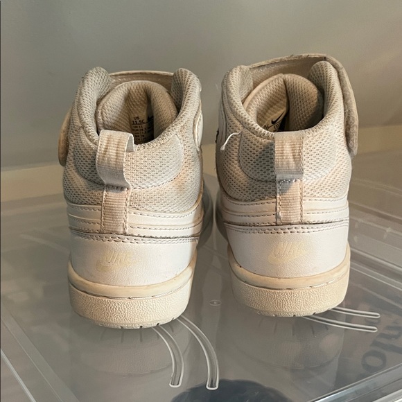 Nike White Dunks Kids Cream High-Top Sneakers - Picture 2 of 5